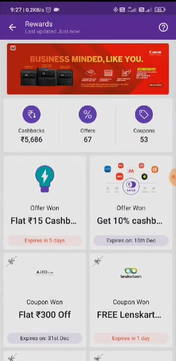 Our rewards for playing Phonepe money games